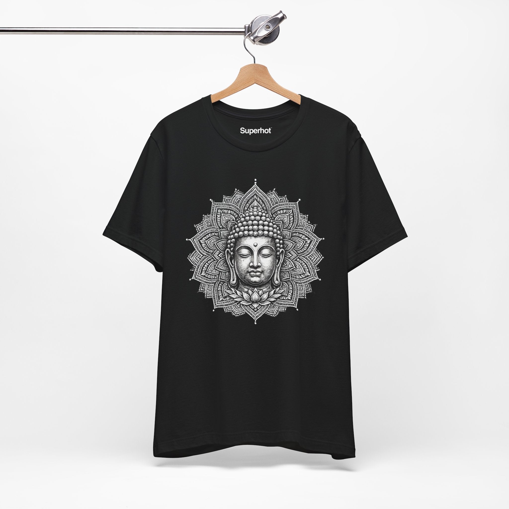 Buddha Head Mandala T-Shirt — Unisex Zen Buddha Graphic Tee