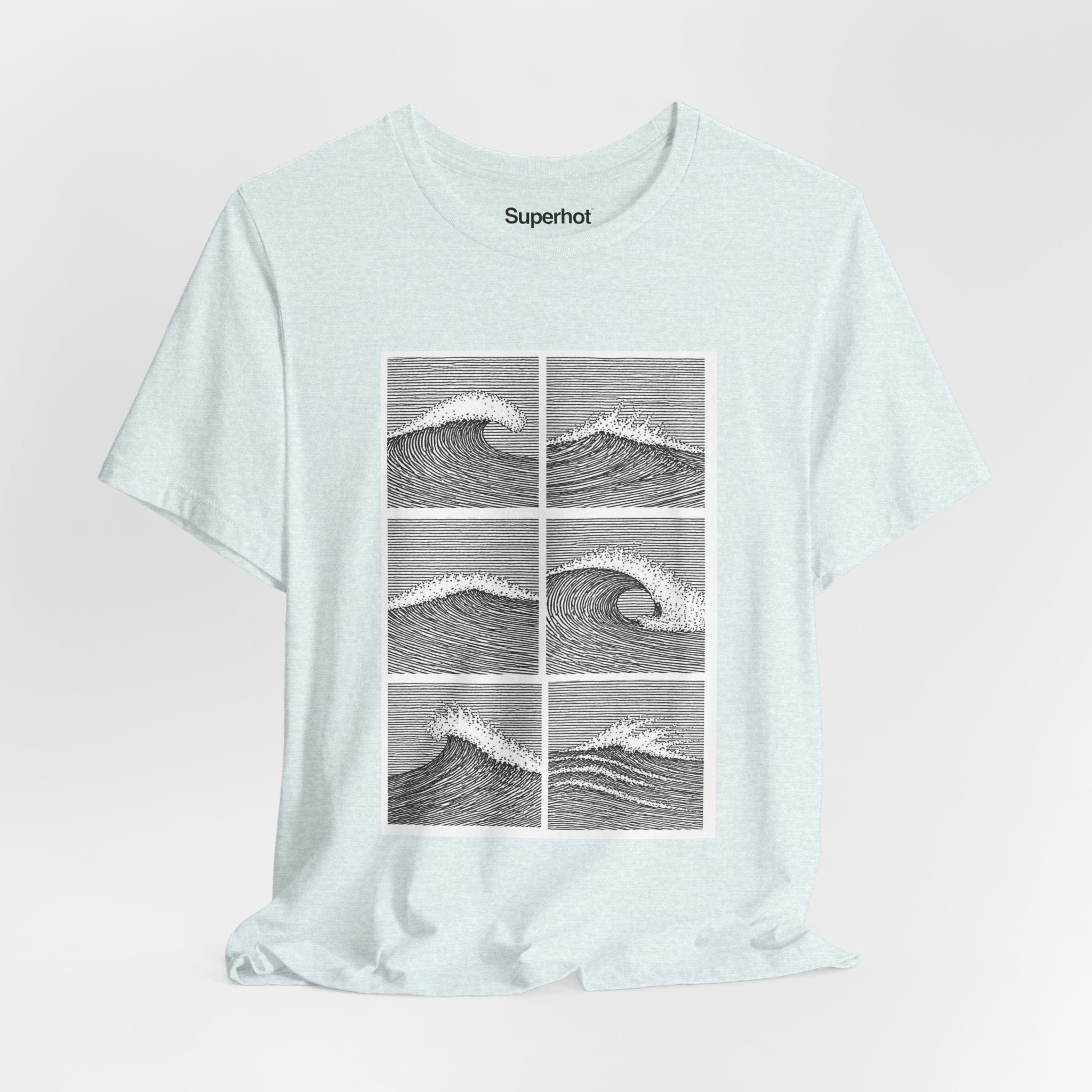 Light Colors Breaking Waves T-Shirt — Unisex