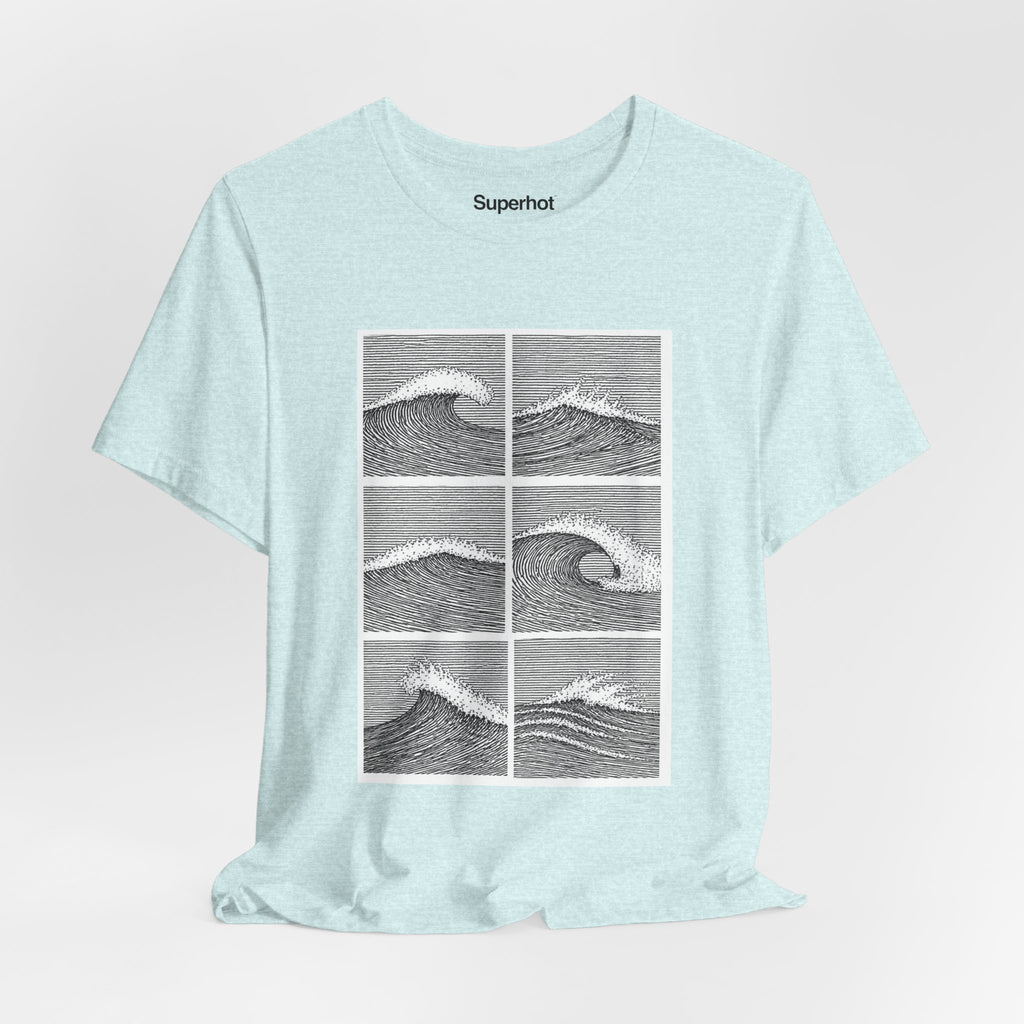 Light Colors Breaking Waves T-Shirt — Unisex