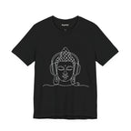 Buddha with Headphones T-Shirt — Unisex Meditation Music Tee