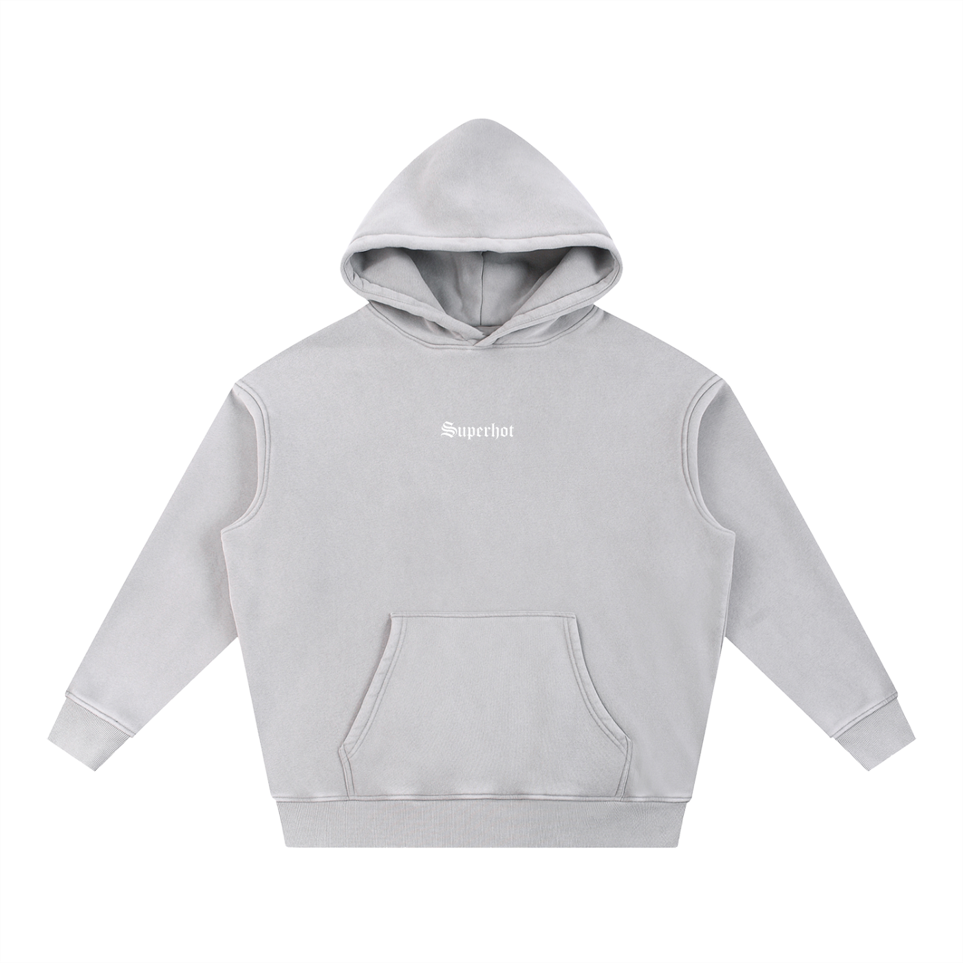 Snow Washed Fleece Oversize Superhot Logo Hoodie