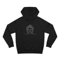 Buddha with Headphones Classic Black Hoodie — Minimal Everyday Pullover