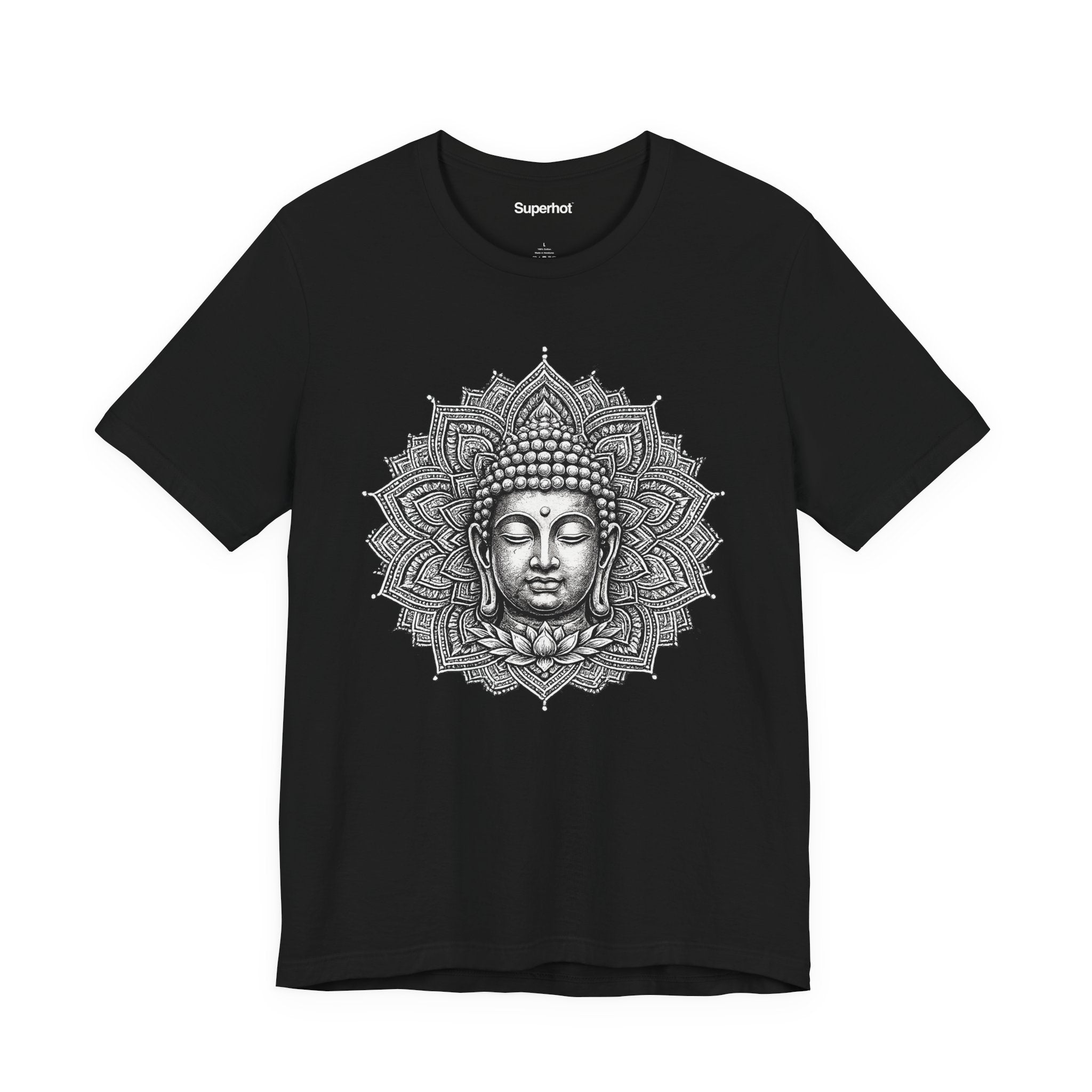 Buddha Head Mandala T-Shirt — Unisex Zen Buddha Graphic Tee