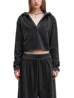 Vintage Washed Raw Edge Superhot Script Logo Hoodie