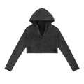 Vintage Washed Raw Edge Superhot Script Logo Hoodie