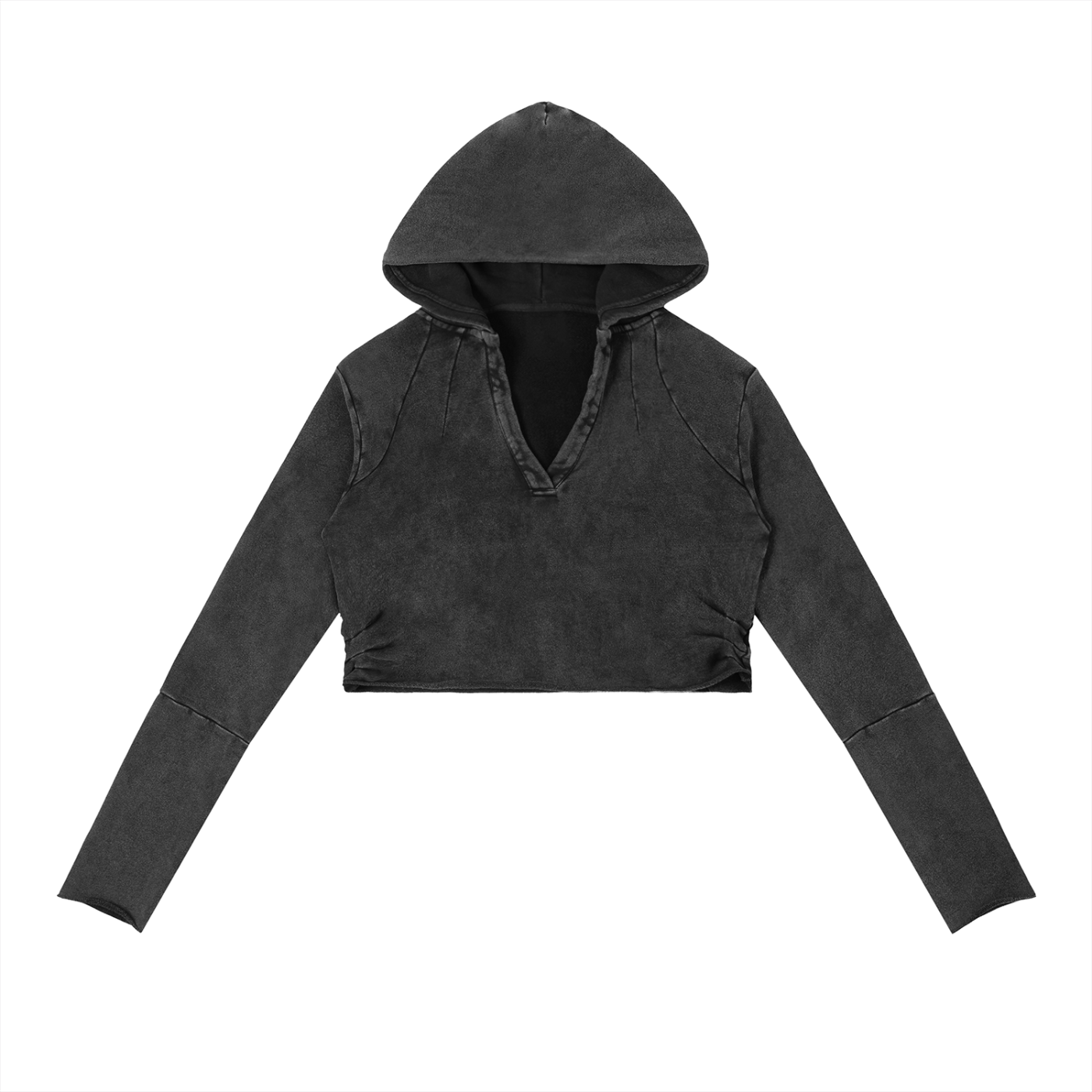 Vintage Washed Raw Edge Superhot Script Logo Hoodie