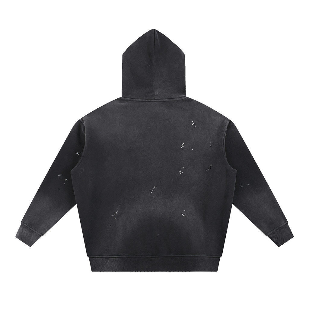 Vintage Washed Frayed Fleece Superhot Logo Hoodie