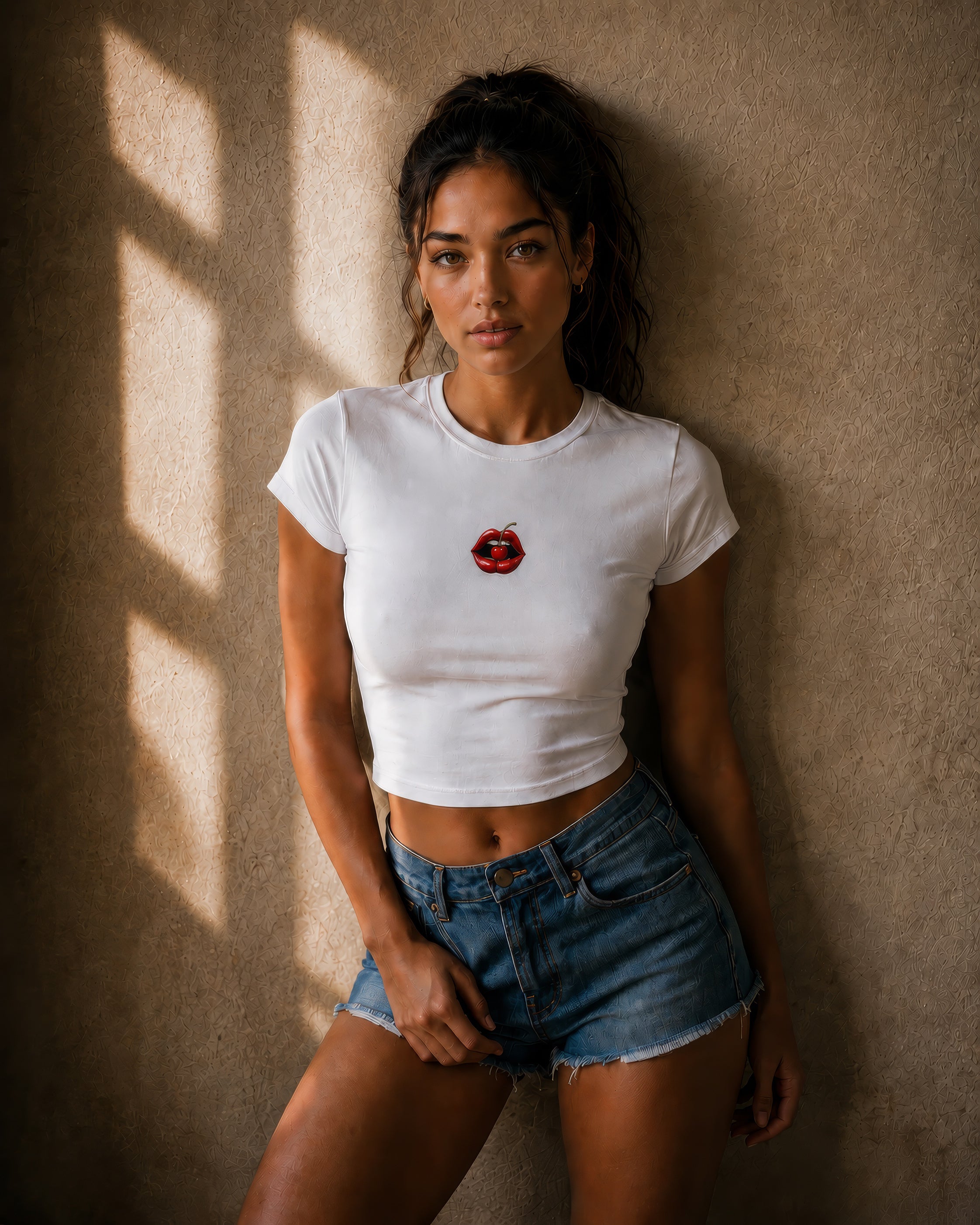 Women's Cherry Kiss Baby Tee