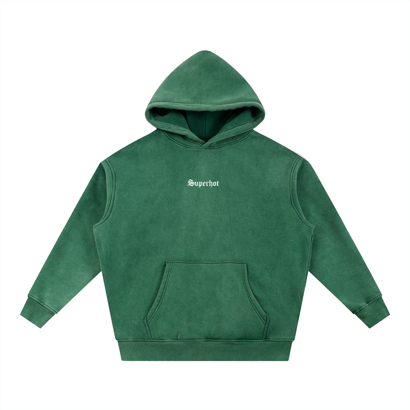 Snow Washed Fleece Oversize Superhot Logo Hoodie