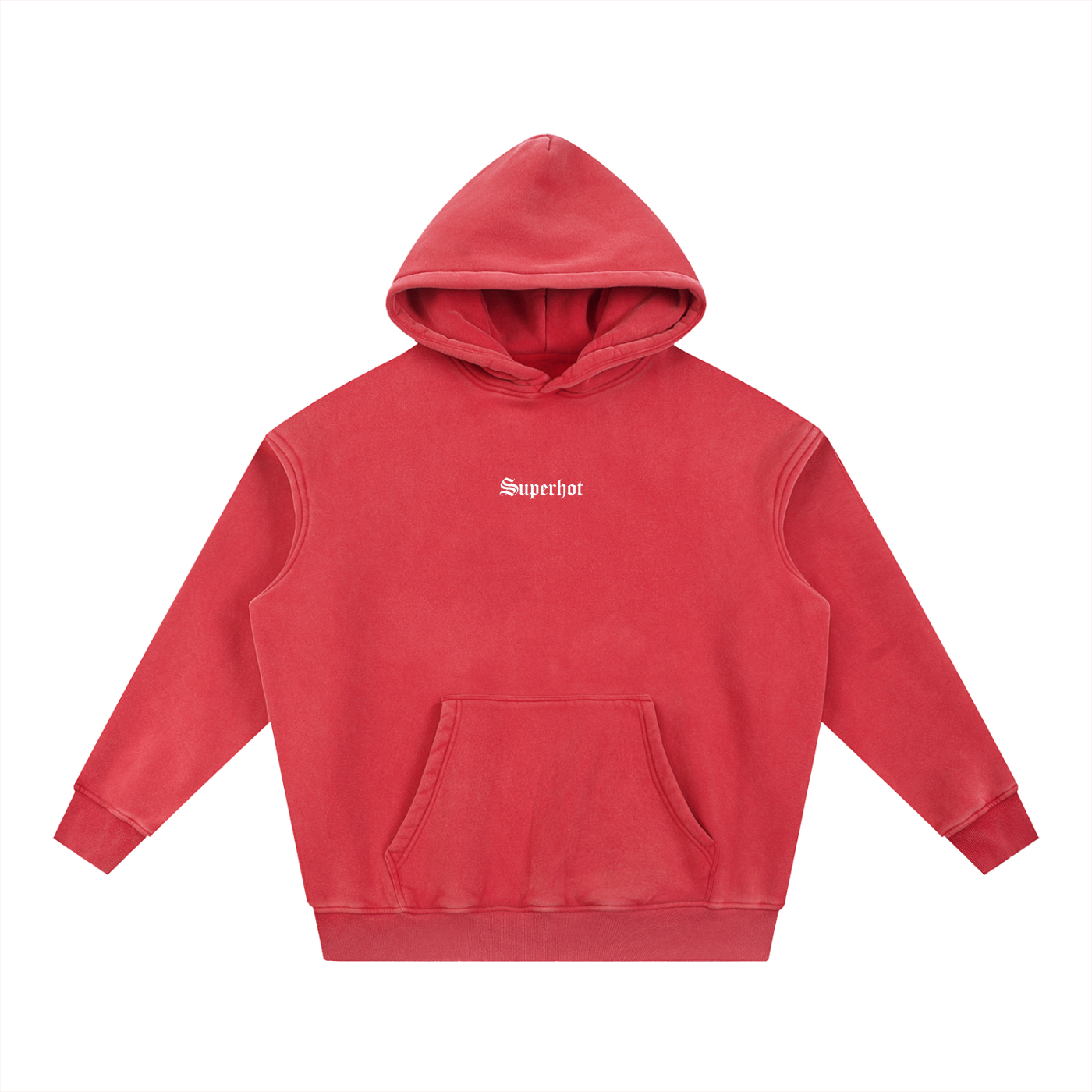 Snow Washed Fleece Oversize Superhot Logo Hoodie
