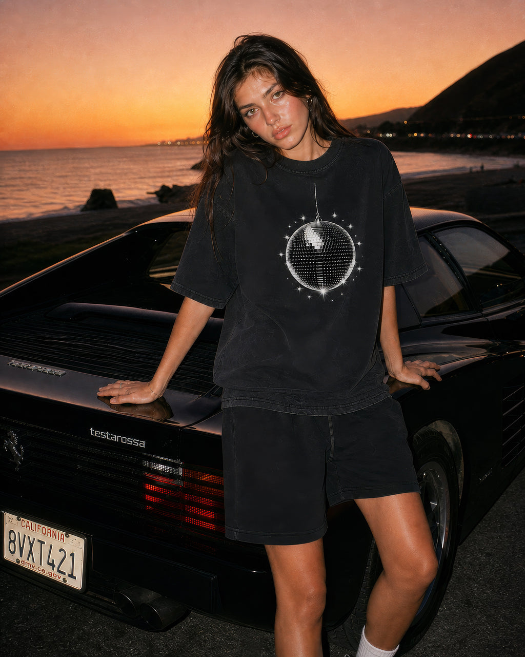 Vintage Washed Disco Ball Tee - Unisex T-Shirt