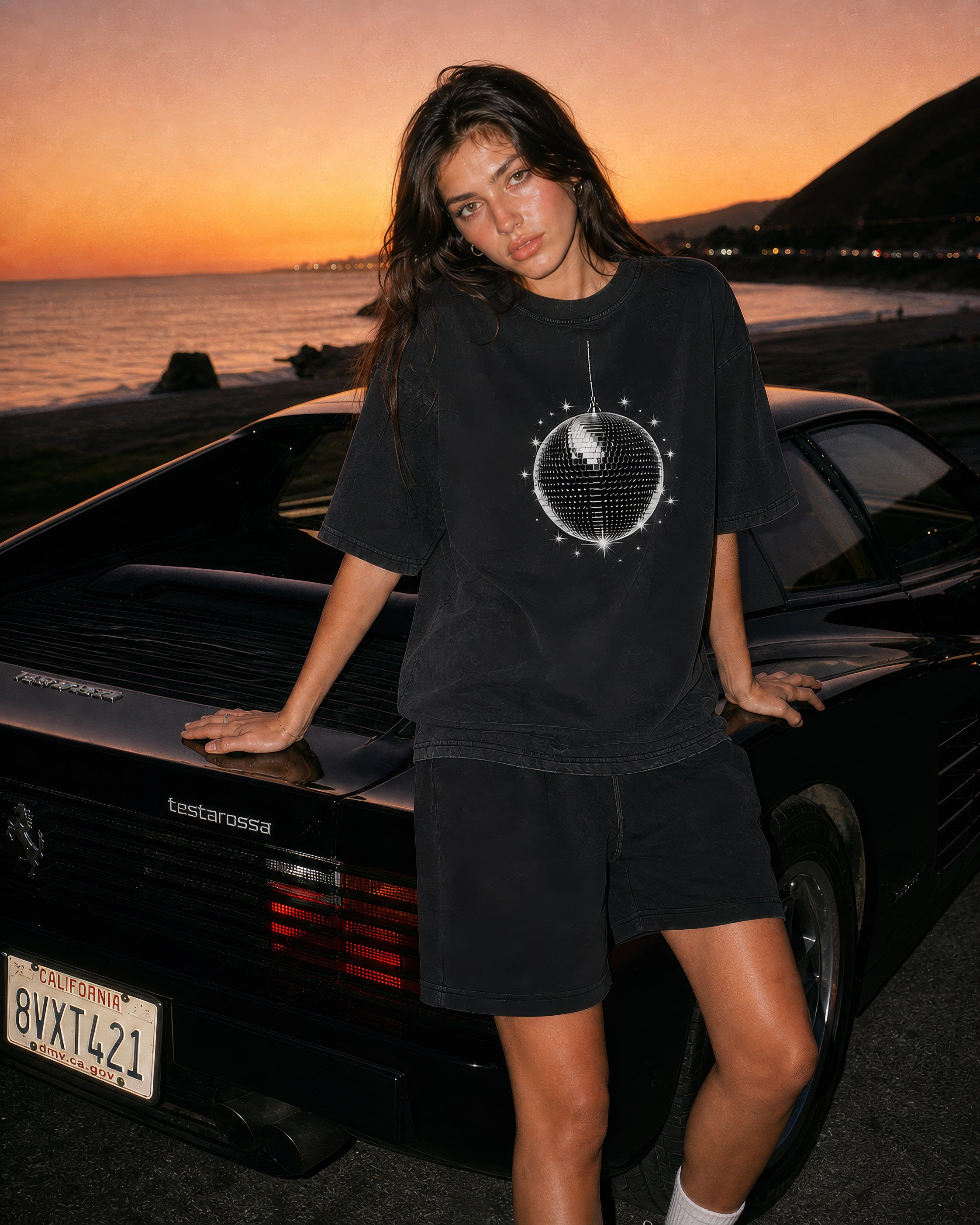 Vintage Washed Disco Ball Tee - Unisex T-Shirt