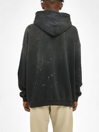 Vintage Washed Frayed Fleece Superhot Logo Hoodie