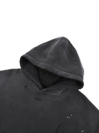 Vintage Washed Frayed Fleece Superhot Logo Hoodie
