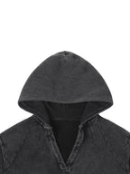 Vintage Washed Raw Edge Superhot Script Logo Hoodie