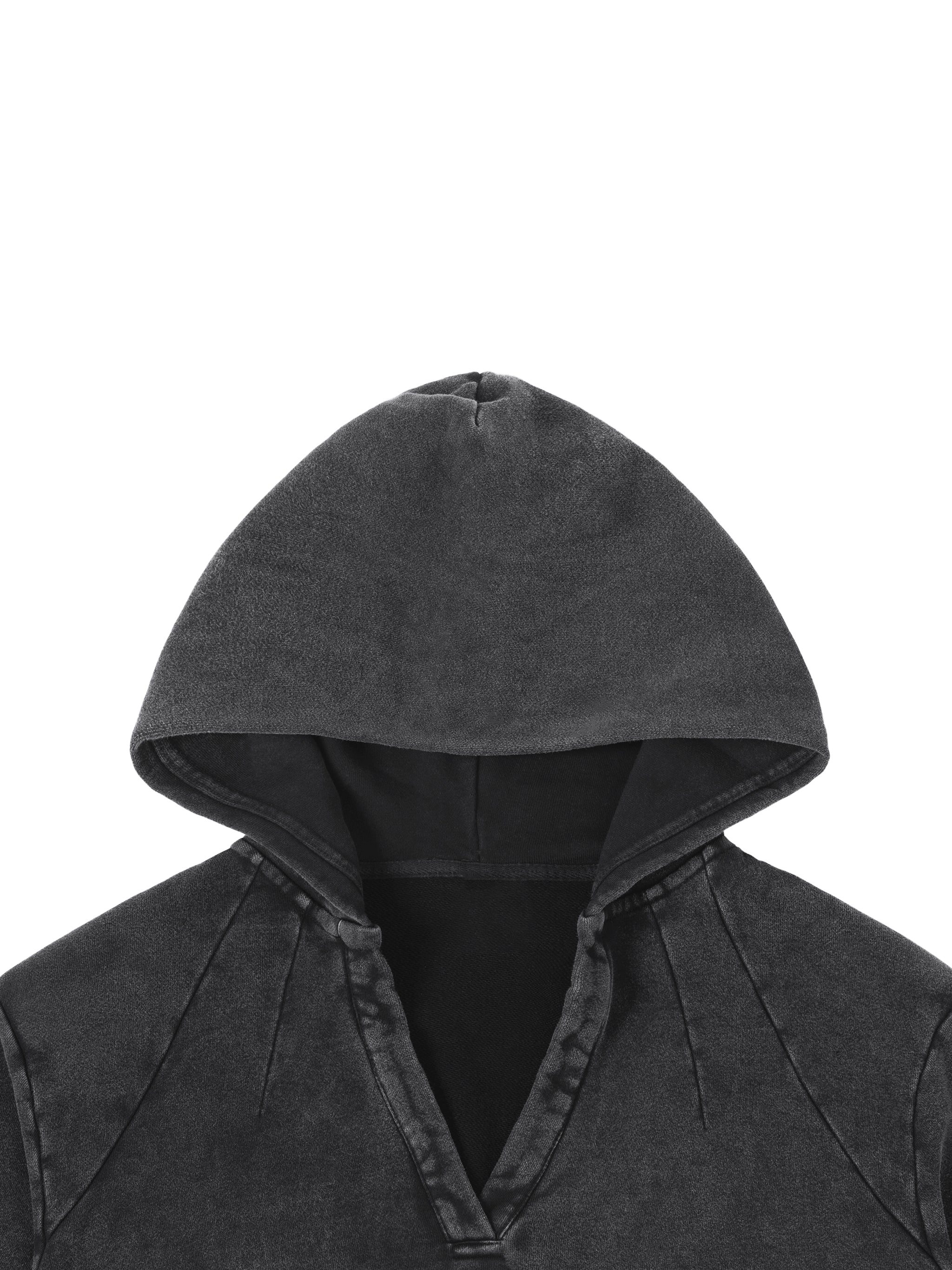 Vintage Washed Raw Edge Superhot Script Logo Hoodie