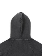 Vintage Washed Raw Edge Superhot Script Logo Hoodie