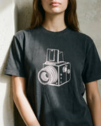 Vintage Washed Oversized Cotton Medium Format Camera T-Shirt