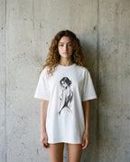 Vintage Washed White Figure Study Tee - Unisex T-Shirt