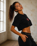 Women's Cherry Kiss Crop Top T-Shirt