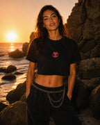 Women's Cherry Kiss Crop Top T-Shirt