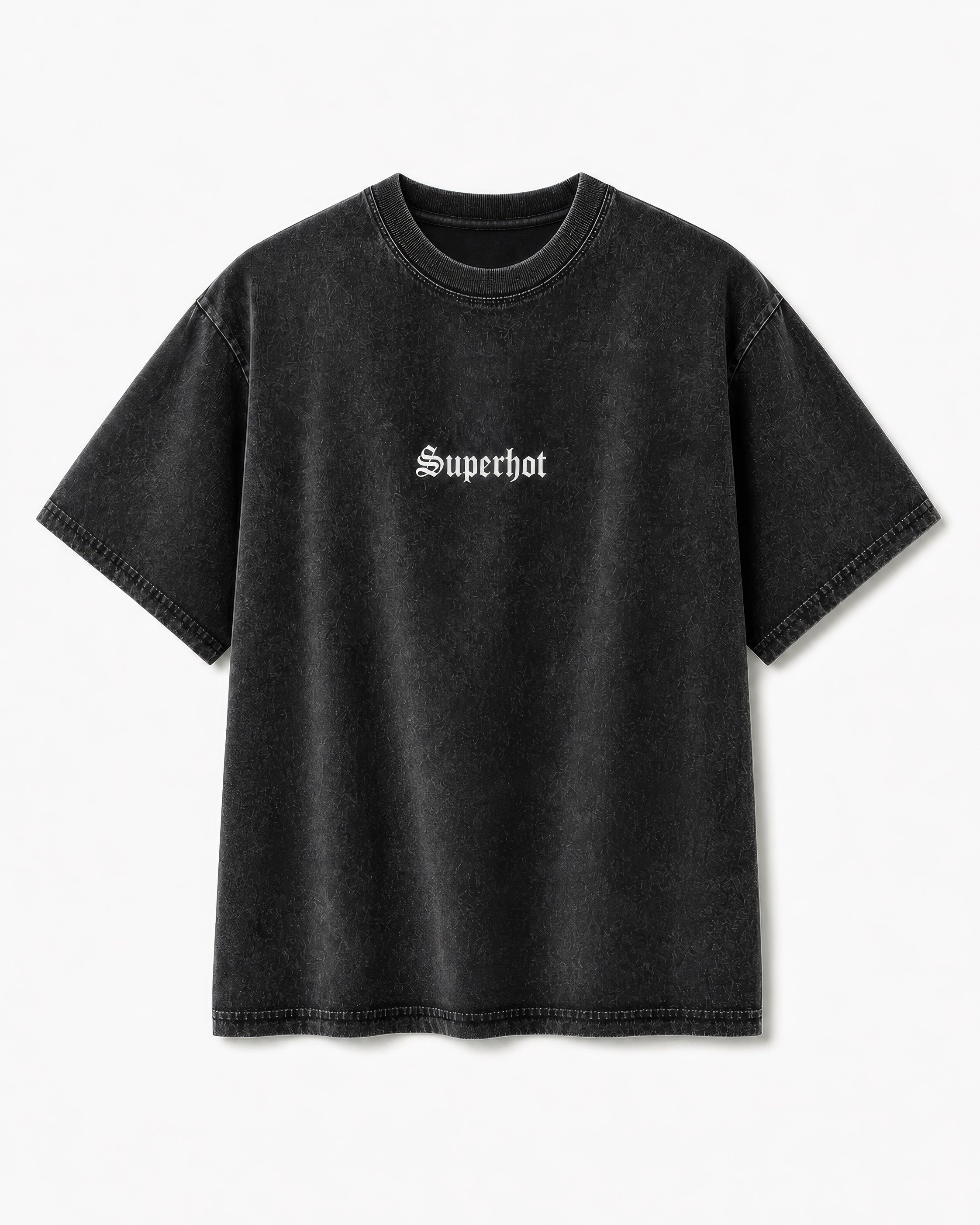 The Superhot Script Logo Tee — Vintage Black