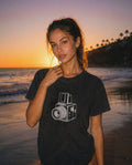 Vintage Washed Oversized Cotton Medium Format Camera T-Shirt